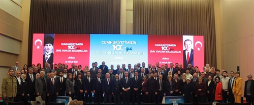 Cumhuriyetimizin 100.yılı Sivil Toplum Buluşmaları Çalıştayı/Ankara ATO Congresium'da gerçekleştirildi.