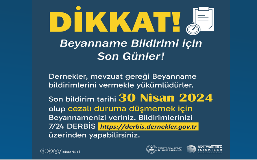 2024 Beyannamesi İçin Son Günler